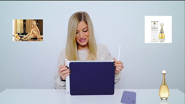 What's on my iPad Pro with perfume ad